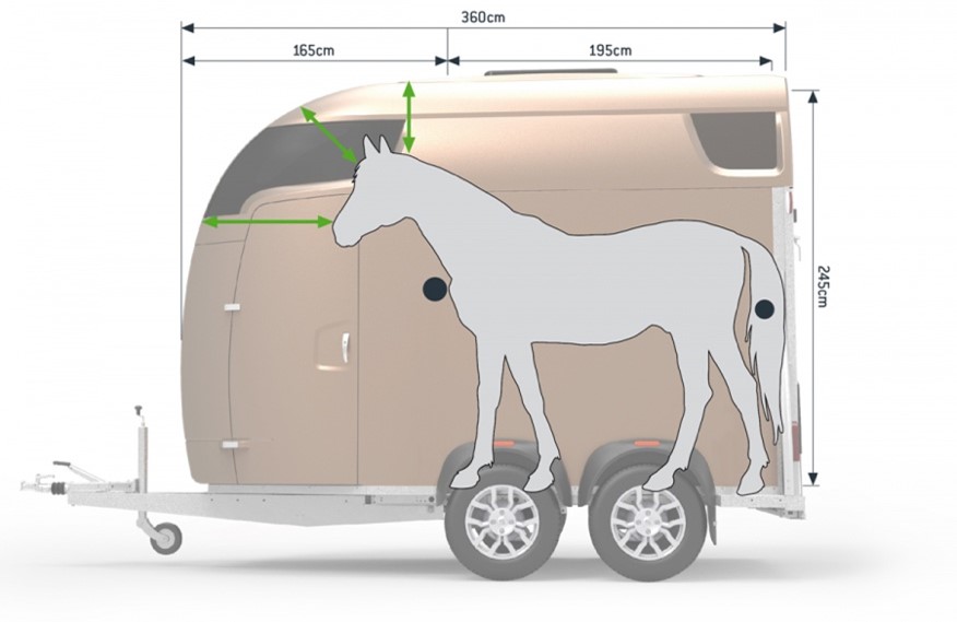 Dimensions of Sirius Horse Trailer